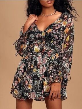Free People Closer to the Heart Floral Mini Dress